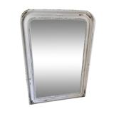 Large Louis Philippe mirror with white patina