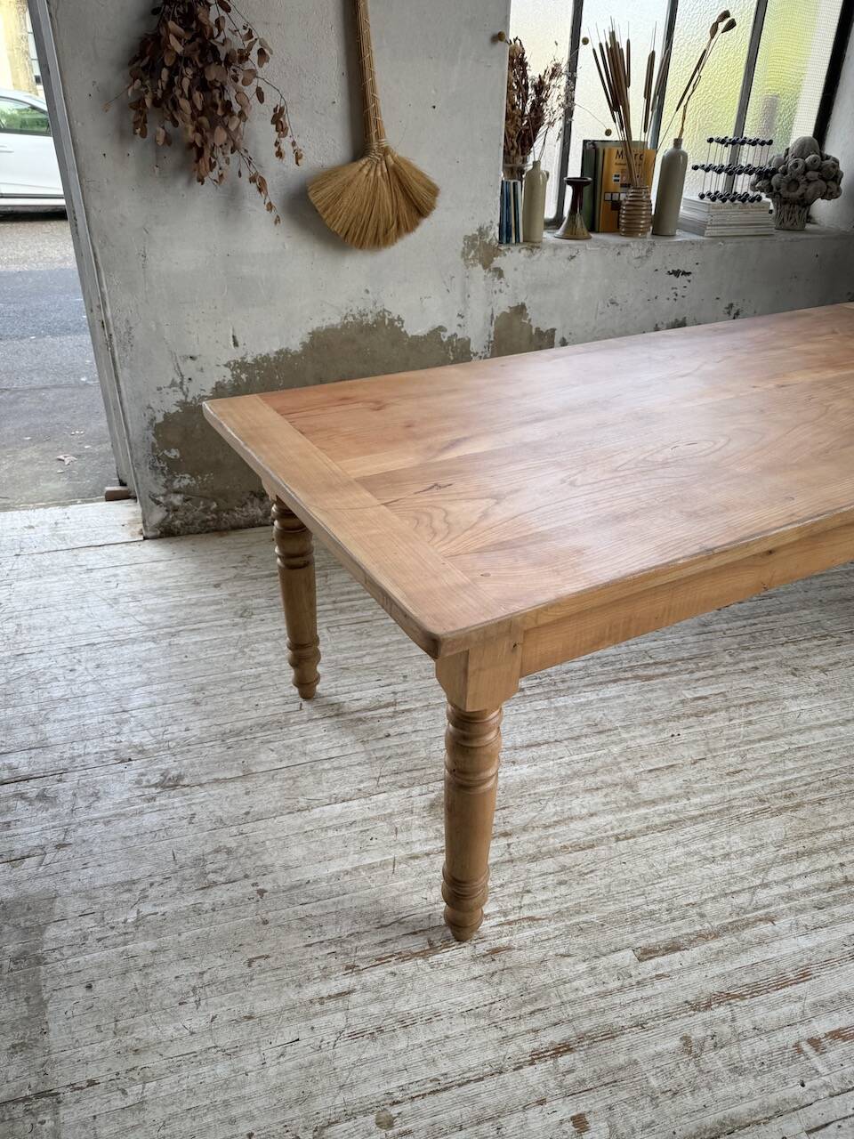 Table de ferme en merisier