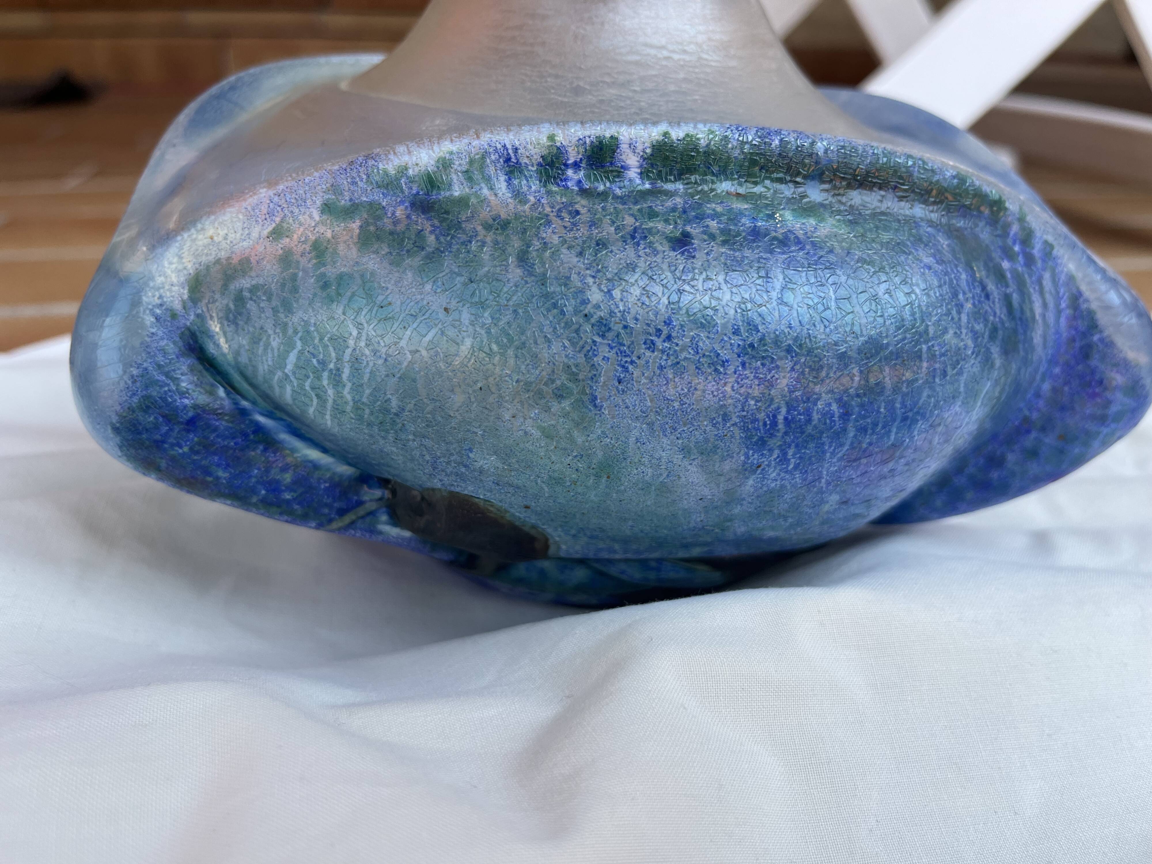 Title: Blown Glass Vase Jean-Claude Novaro – Biot – 1986