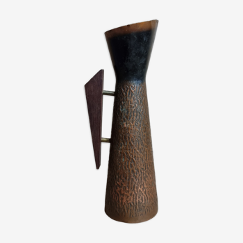 Vase diabolo copper hammer Scandinavian