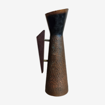 Vase diabolo cuivre martele scandinave