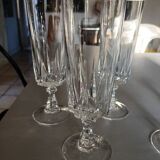 5 crystal champagne flutes