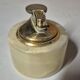 Vintage onyx stone table lighter with gold metal