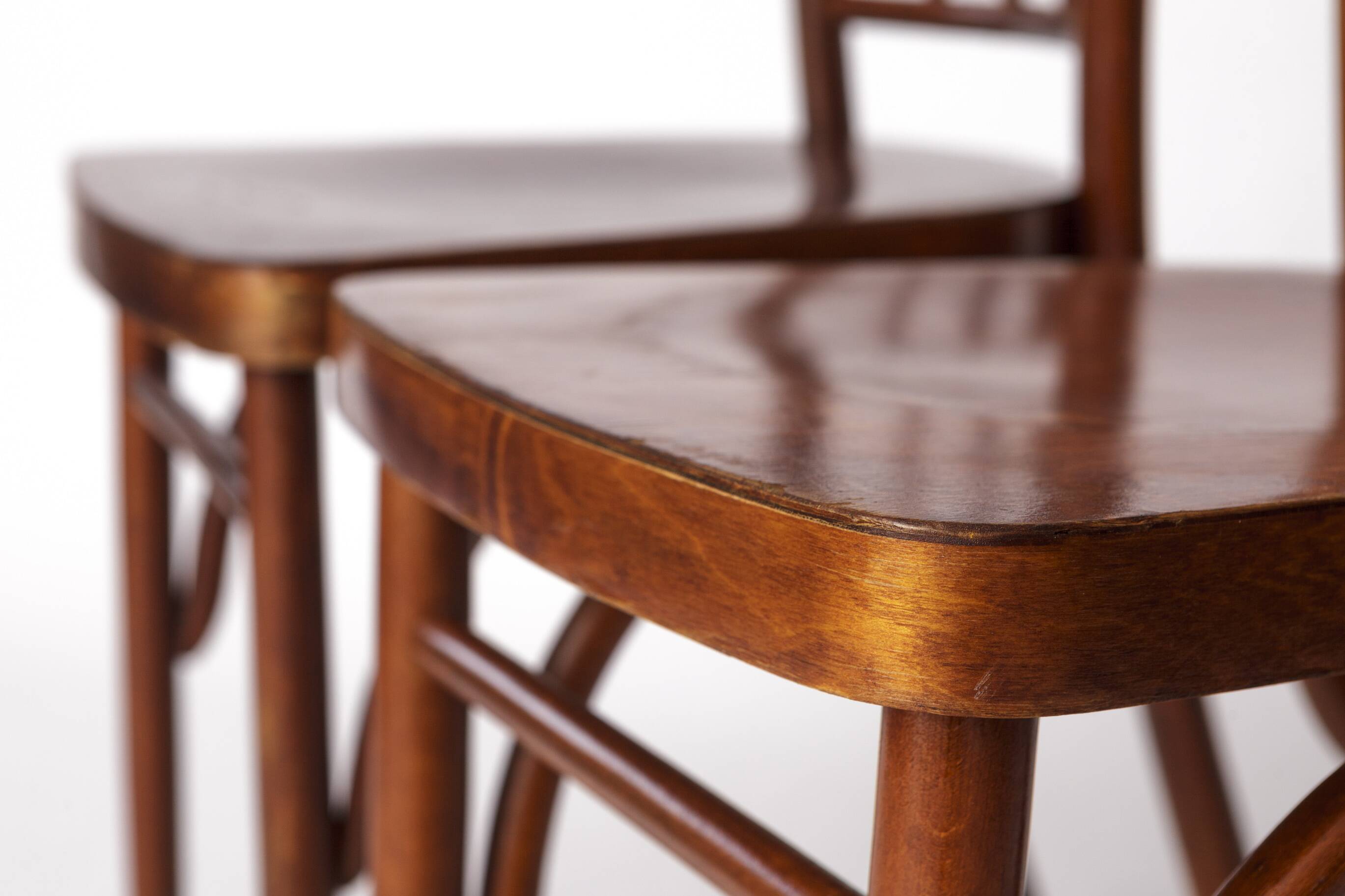 Pair of Soviet Beech Dining Chairs – 1978 Vintage, Refurbished Wood Frame