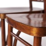 Pair of Soviet Beech Dining Chairs – 1978 Vintage, Refurbished Wood Frame