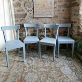 4 Chaises Bistrot Luterma bleu