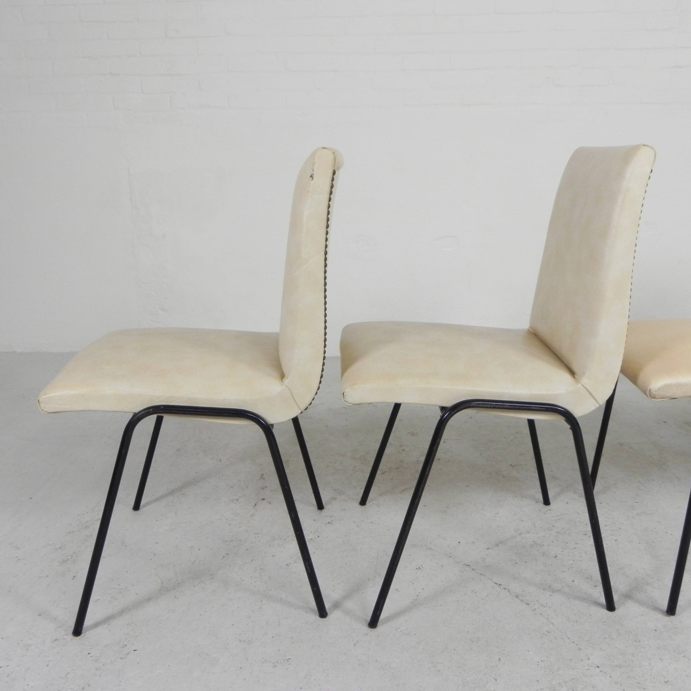 Set of 4 Meurop chairs by Pierre Guariche, 1950s