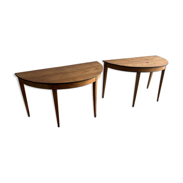 Paire de consoles demi-lune, XIXe siècle