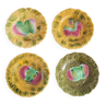 Set of 4 Sarreguemines fruit plates