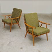 Pair of "boomerang" armchairs by Antonin Suman for Ton "Thonet" 1960