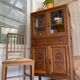 Old small glass display cabinet from the early 20th century.