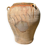 Ancient terracotta pottery jar from the 19th century.