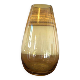 Vase moderne verre jaune