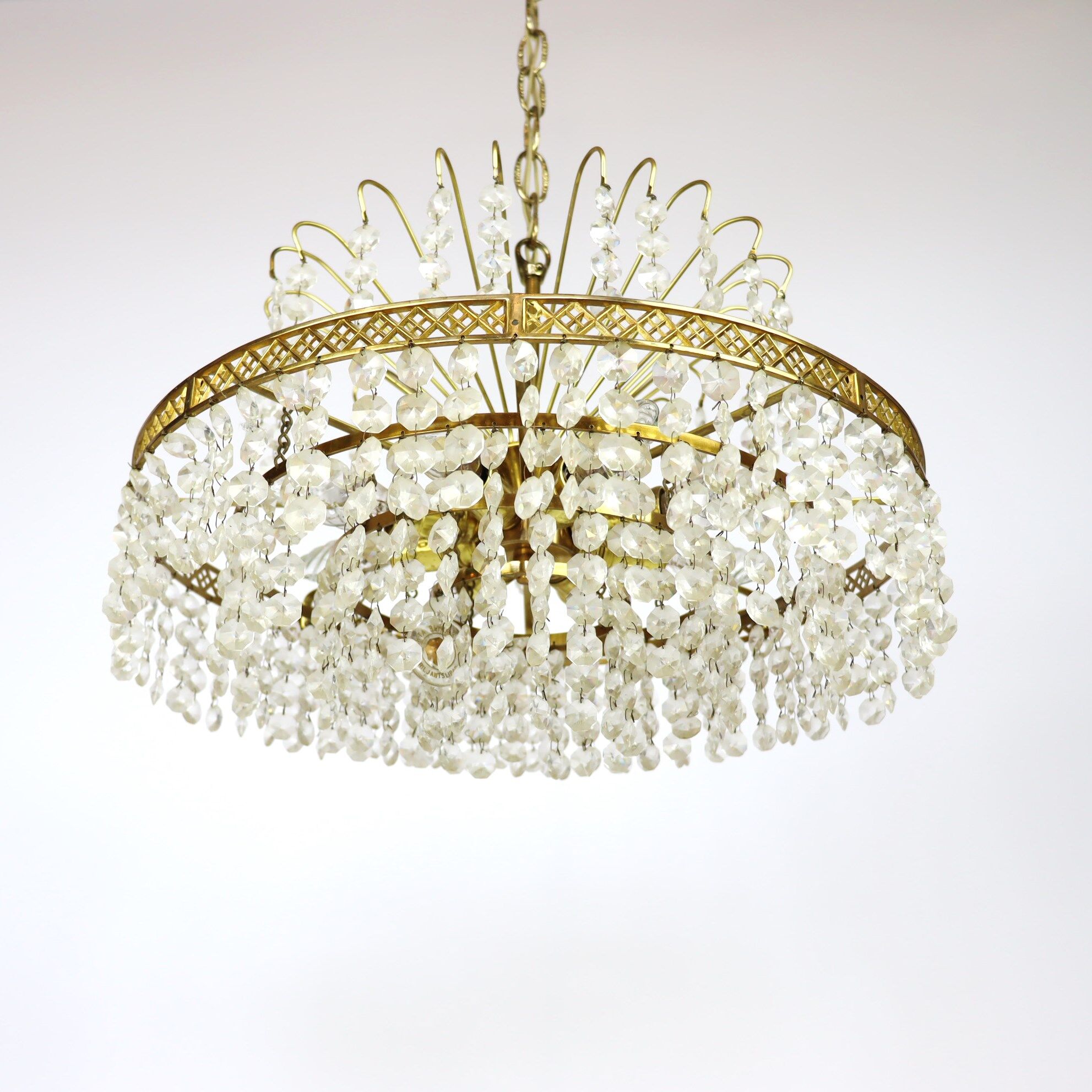 Lustre en cristal années 50