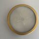 Design/One, flush lamp in glass, gold and brown metal, 1960s, Germany