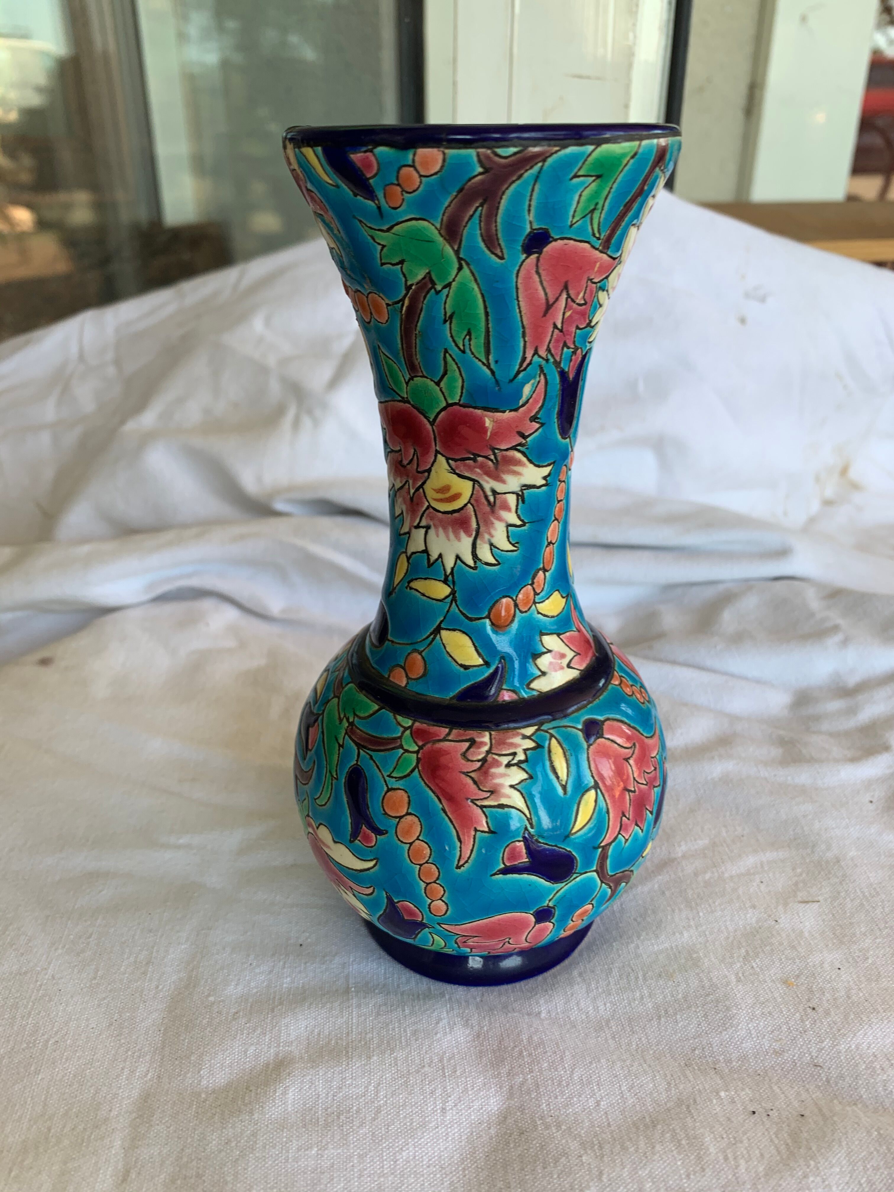 Vase Emaux de Longwy