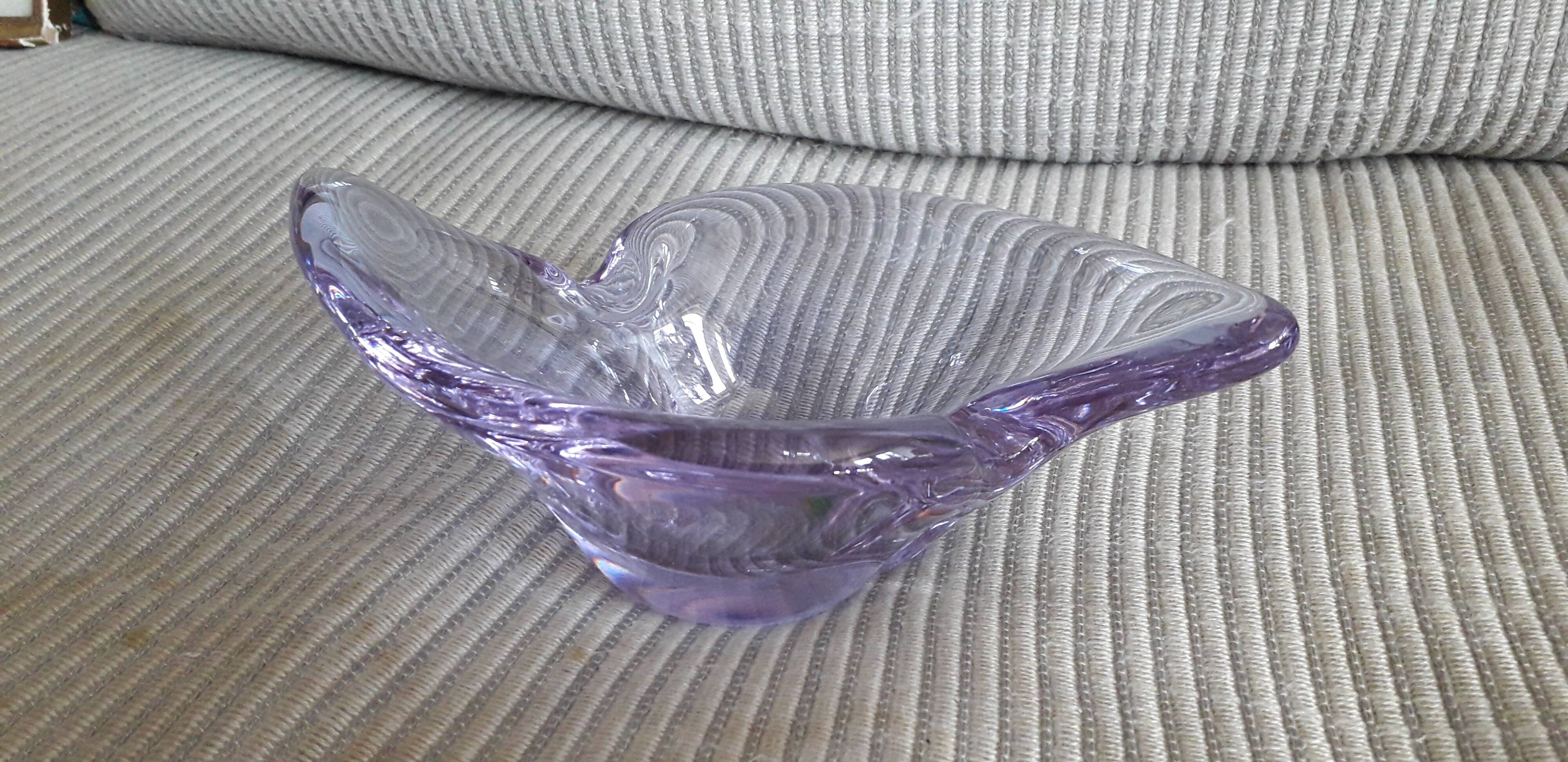 Vintage glass catchall in a very original shape.