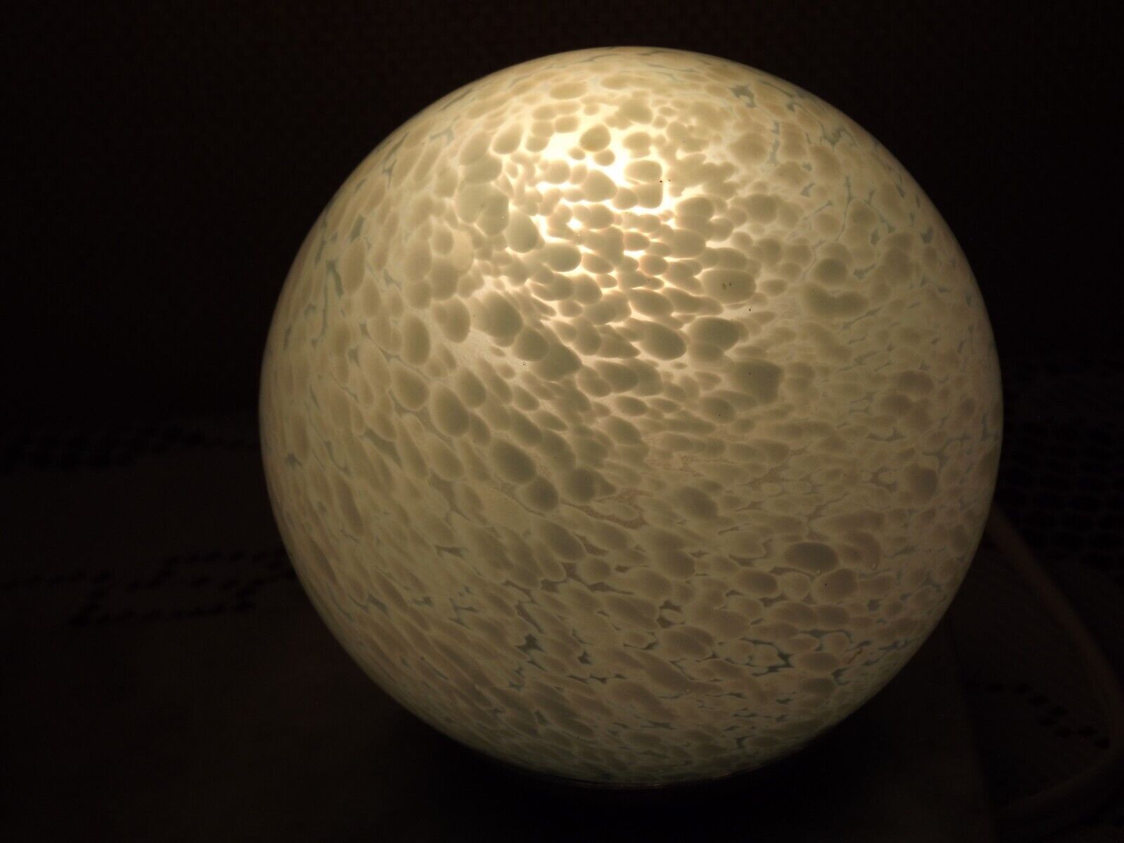 Elephant lamp tedd art deco marble base Clichy blue shade 4194