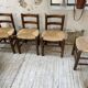 6 straw and oak chairs, mountain furniture