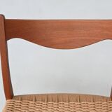 Arne Wahl Iversen set of six dining chairs in teak Glyngore Denmark 1960