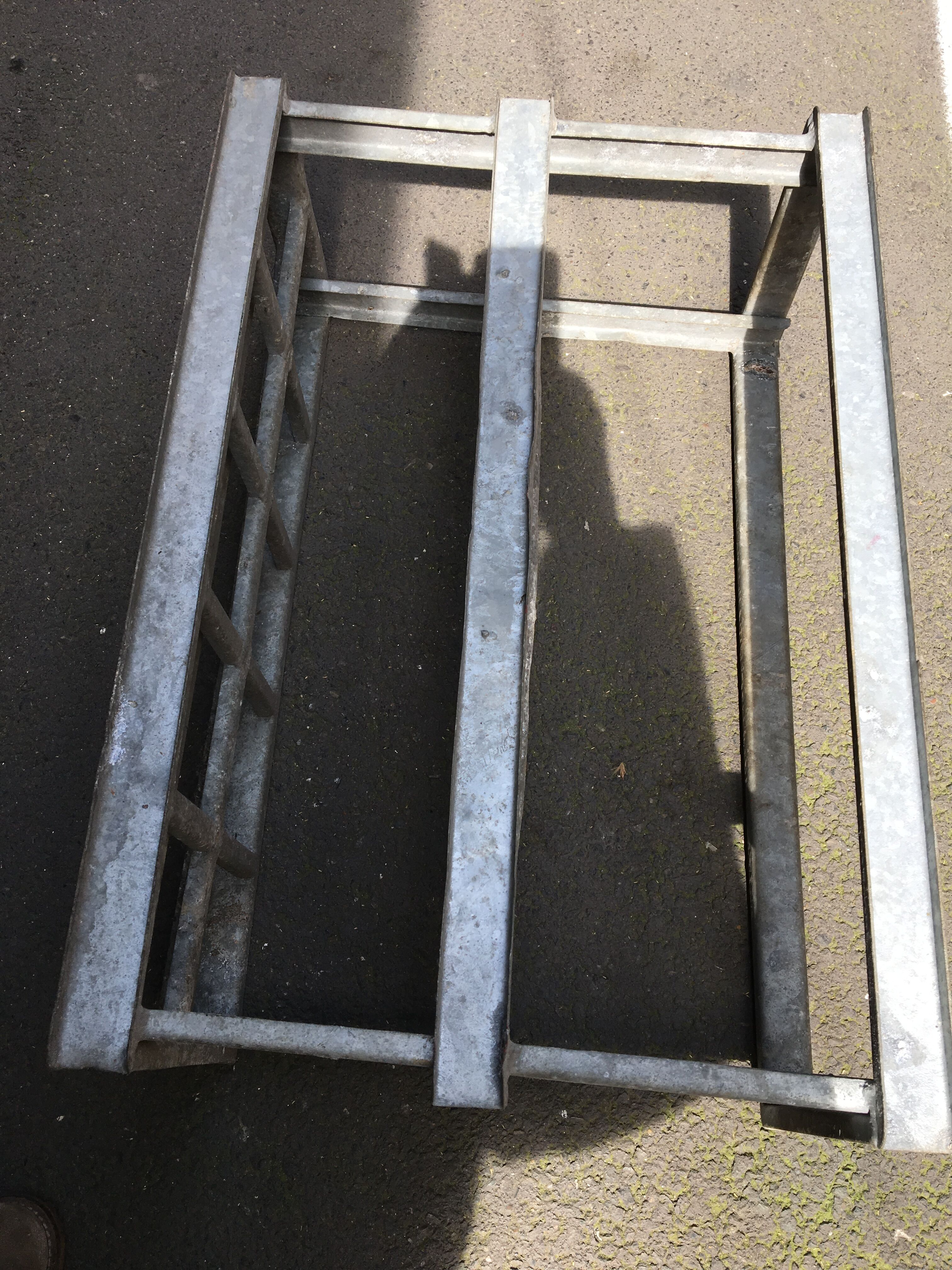 Old bottles in rectangular zinc locker