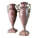 Paire d’urnes en marbre rose et bronzes dorés
