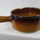 Enamelled terracotta pan