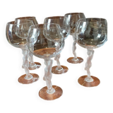Crystal stemmed glasses