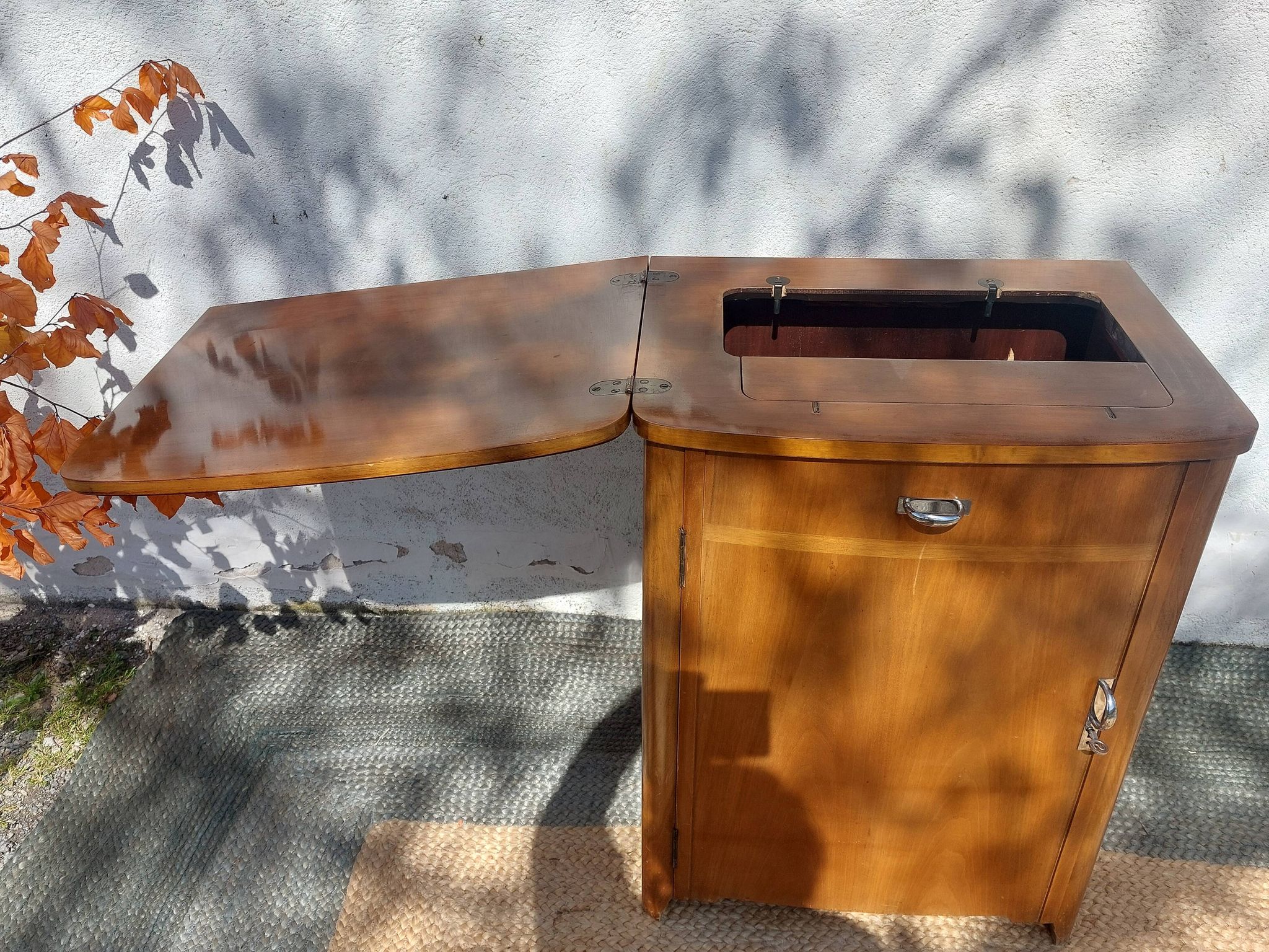 small wooden piece of furniture, vintage