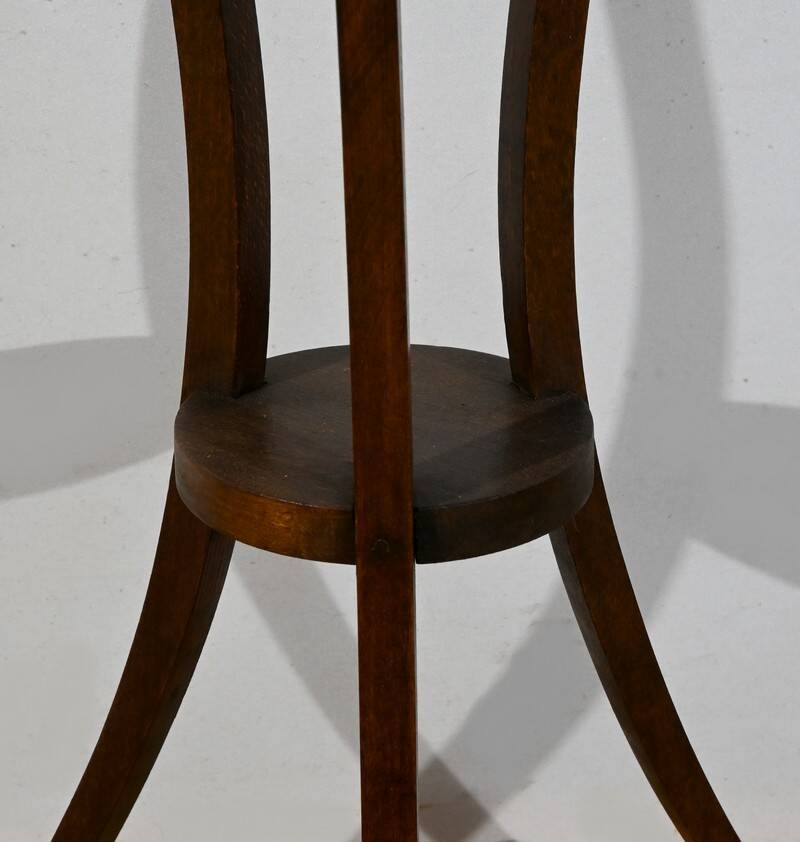 Small Mahogany Pedestal Table, Louis XVI Style – 1900