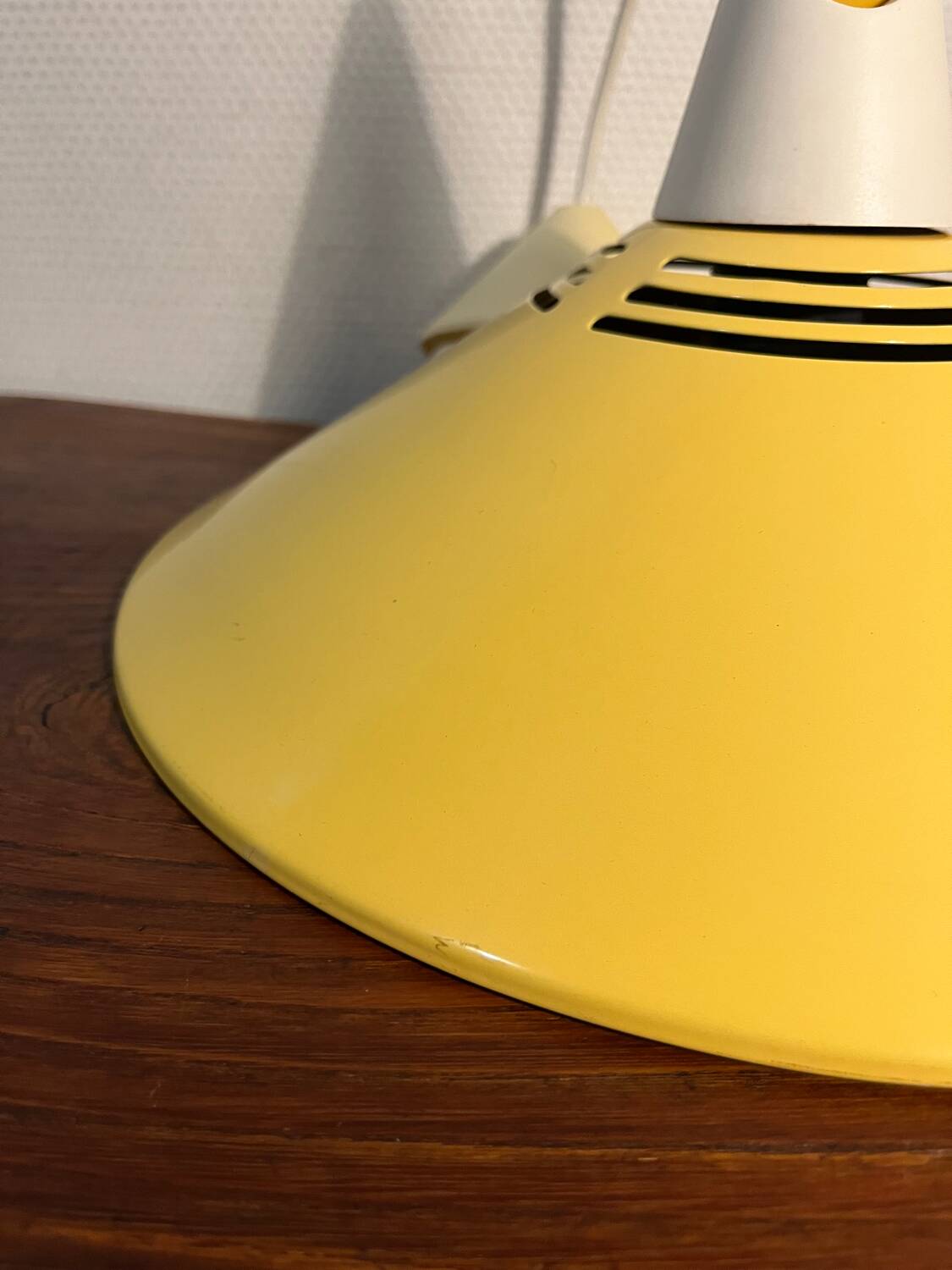 Memphis style metal pendant light from the 80s