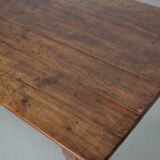 Antique Fruitwood & Oak Early 20th Century French Rustic Farmhouse Dining Table