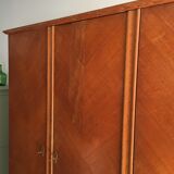 Vintage 3-doors cabinet with feet compass