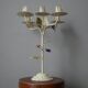 Retro Kitsch Painted Metal Candlestick Candelabra Candle Holder 5 Branches