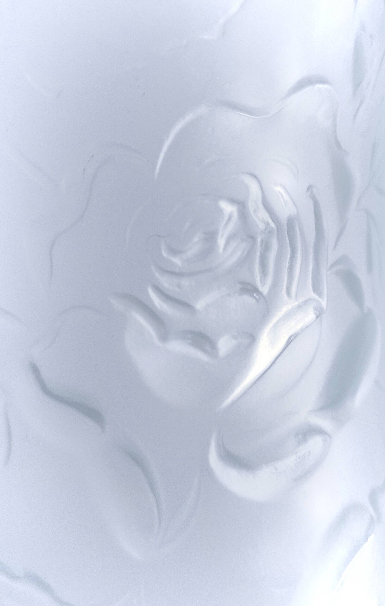 Josef Inwald glass vase with rose decoration H. 20 cm