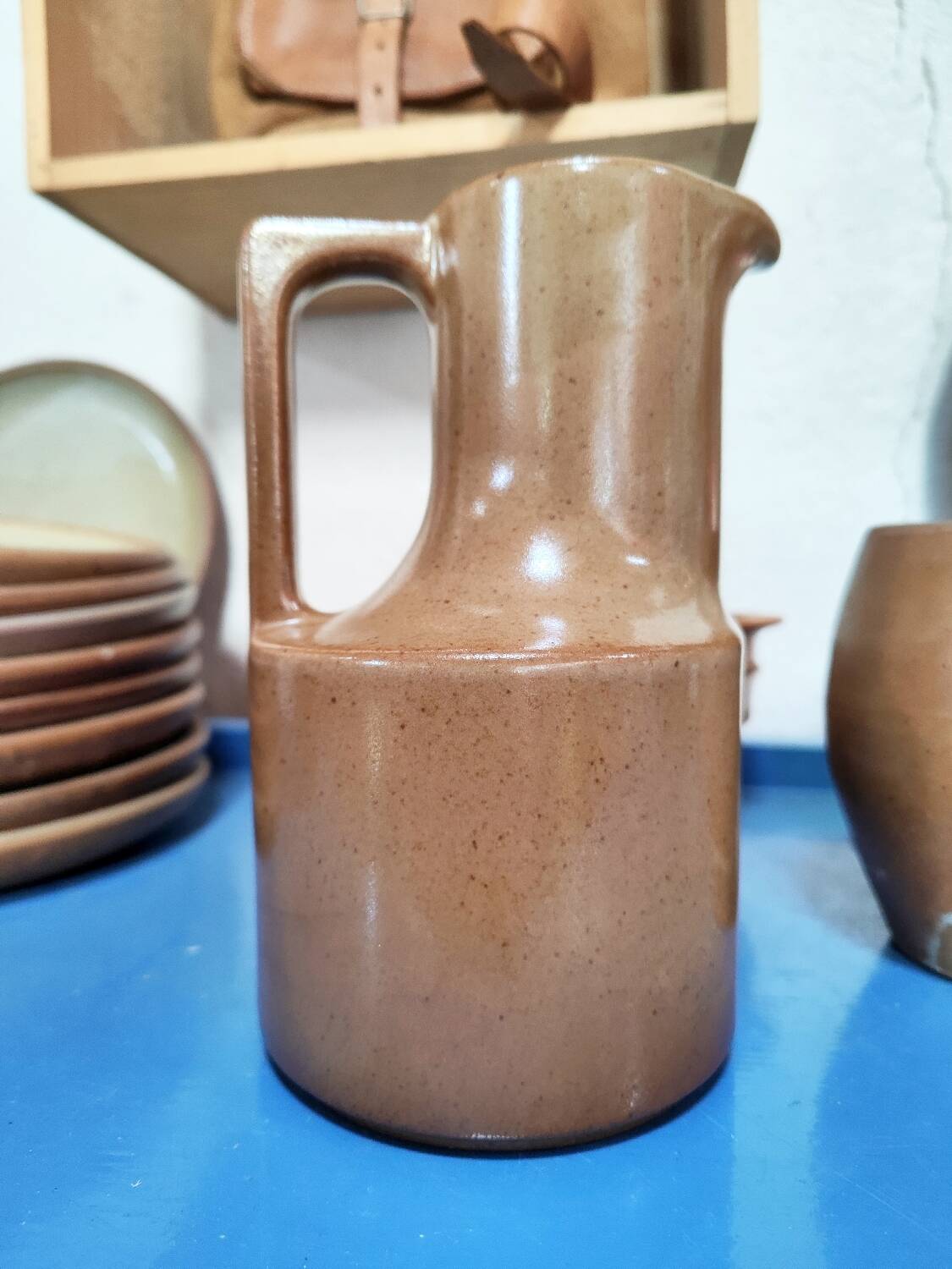 Stoneware carafe Brenne stoneware from France 1960s