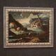 Antique painting landscape with characters from 18th century