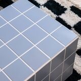 Ceramic coffee table-rectangular-tiles-blue-matte blue--Tile table