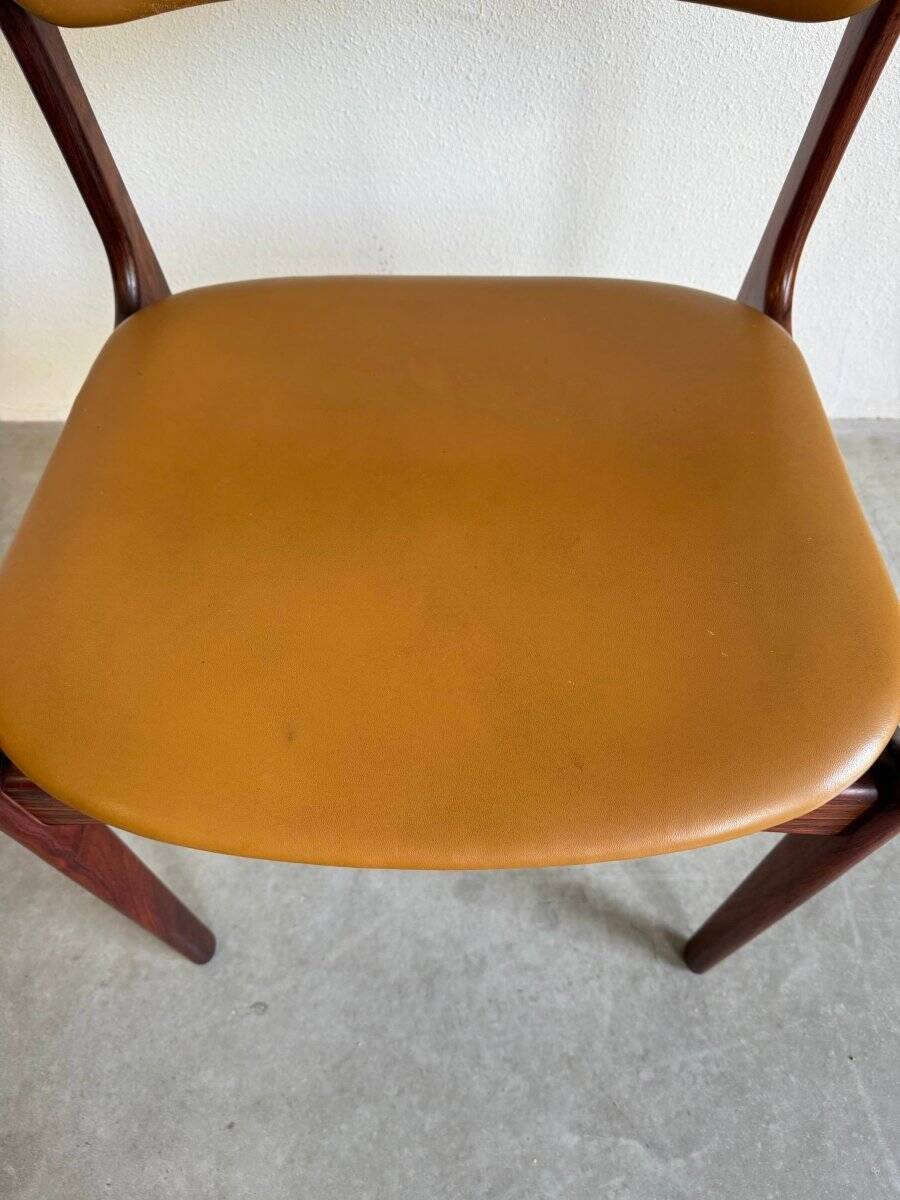 Ensemble de chaises vintage en skaï et palissandre