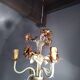 Lustre 3 branches métal laqué beige et or