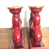 Pair of CAB ceramic candlesticks