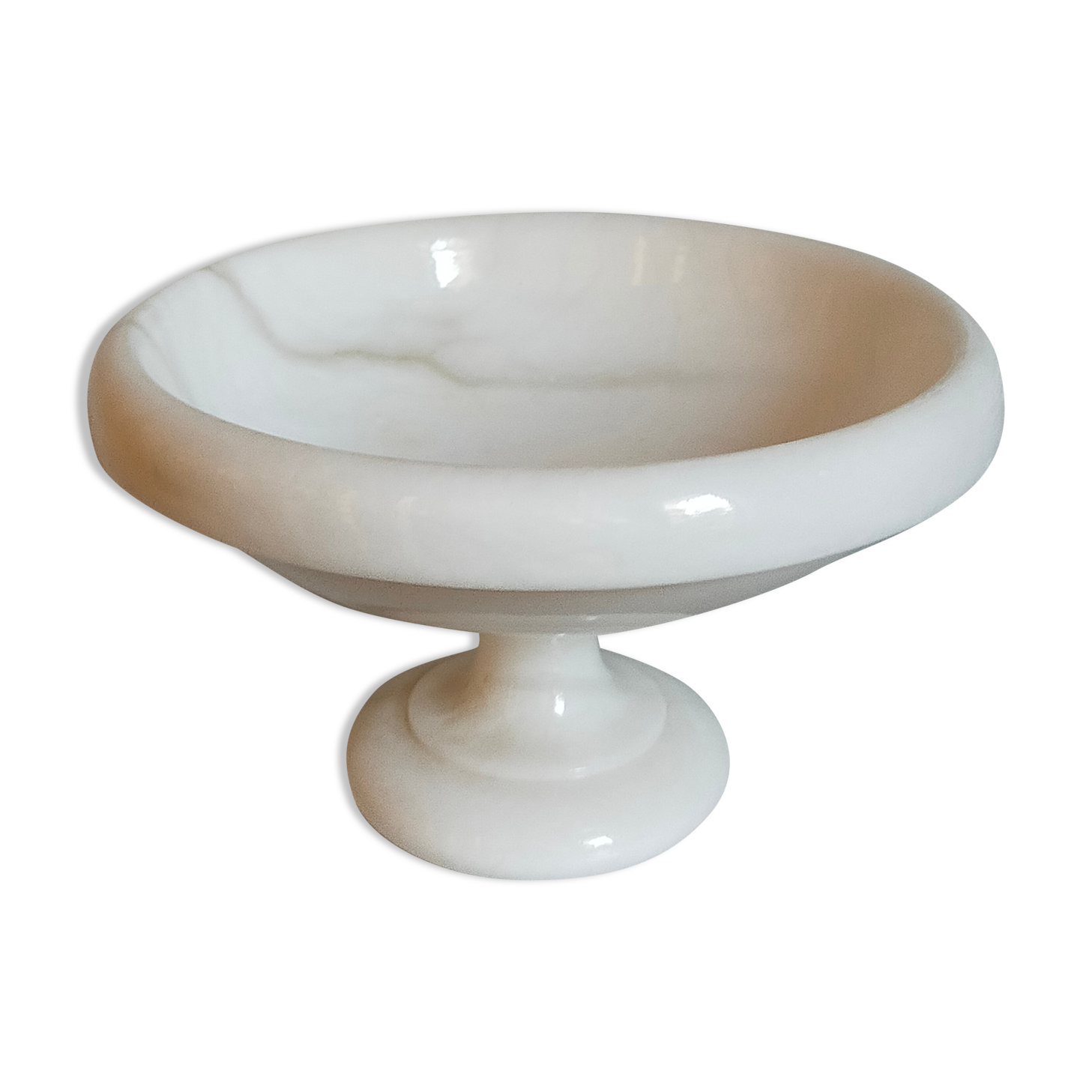 Standing cup in old white marble