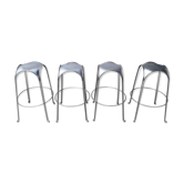 Série de 4 tabourets en métal