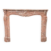 Louis XV Style Fireplace In Rance Marble, Circa 1880