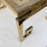 Pair of brass and glass side tables circa 70/80