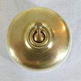 3 Old Porcelain switches and vintage industrial brass