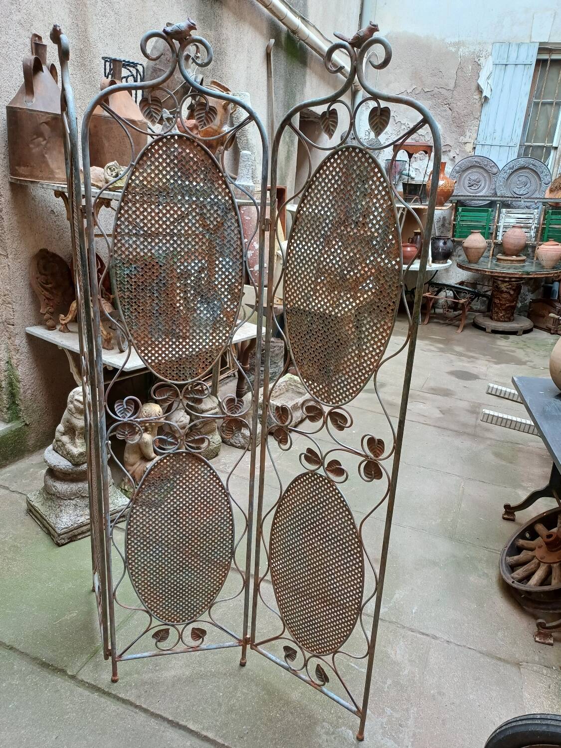 Bird screen, wrought iron, 1960s-70s