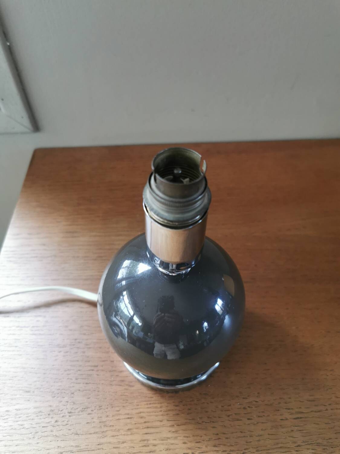 Pied de lampe boule vintage années 70
