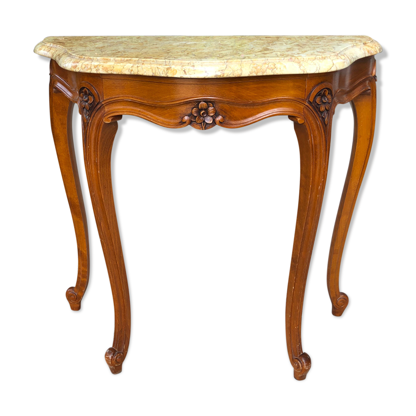 Console in cherry and marble