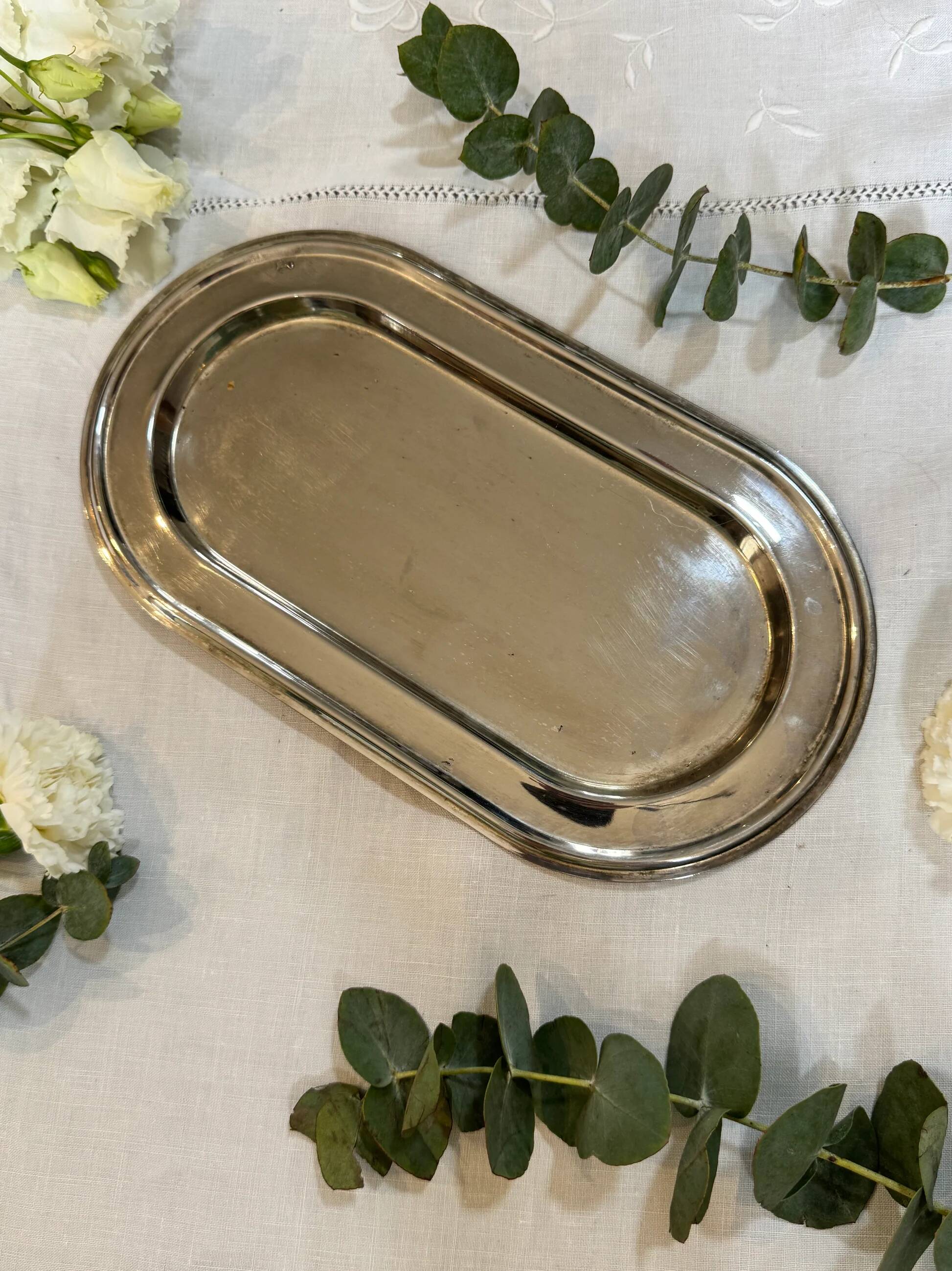 Silver-plated foie gras dish